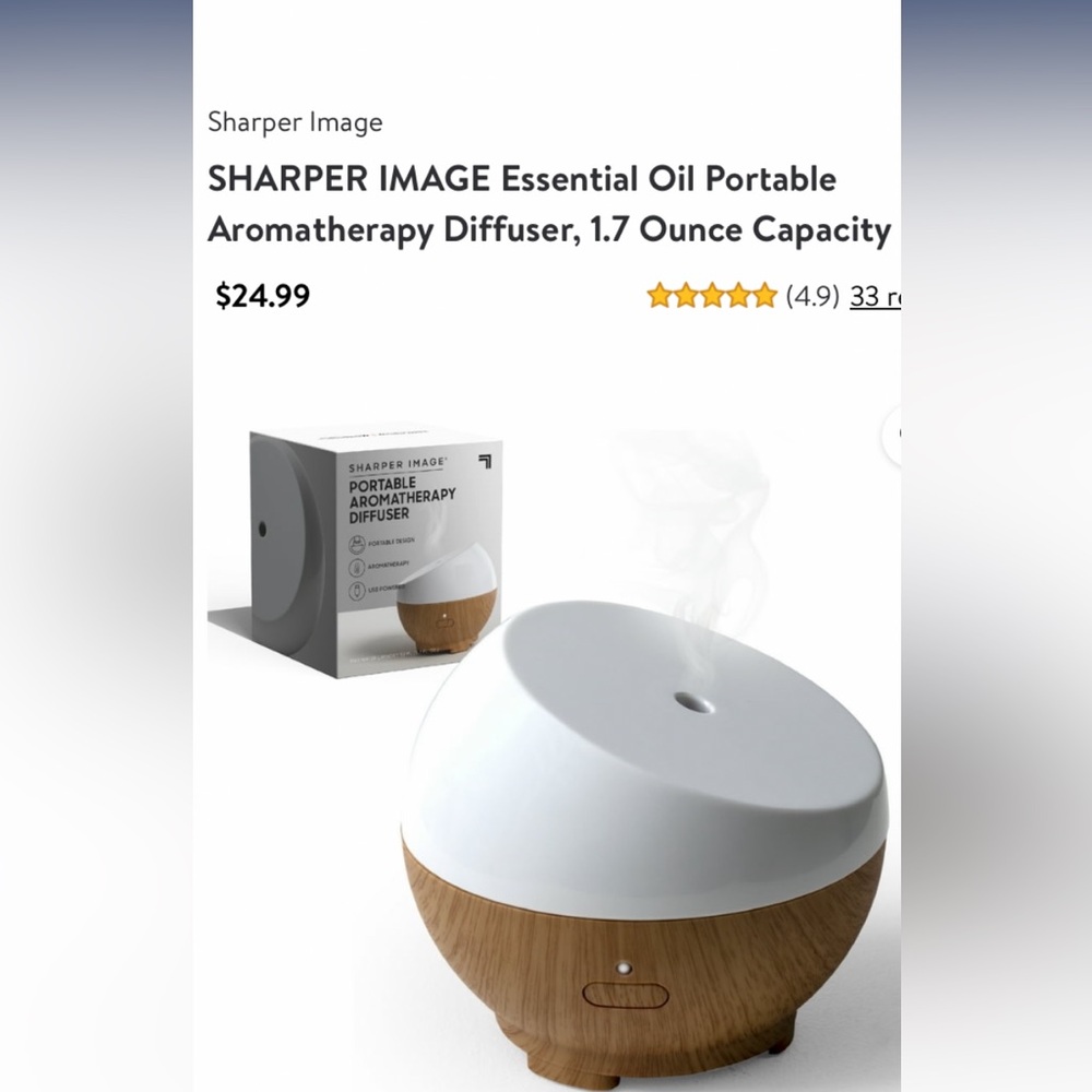 Sharper Image portable aromatherapy diffuser